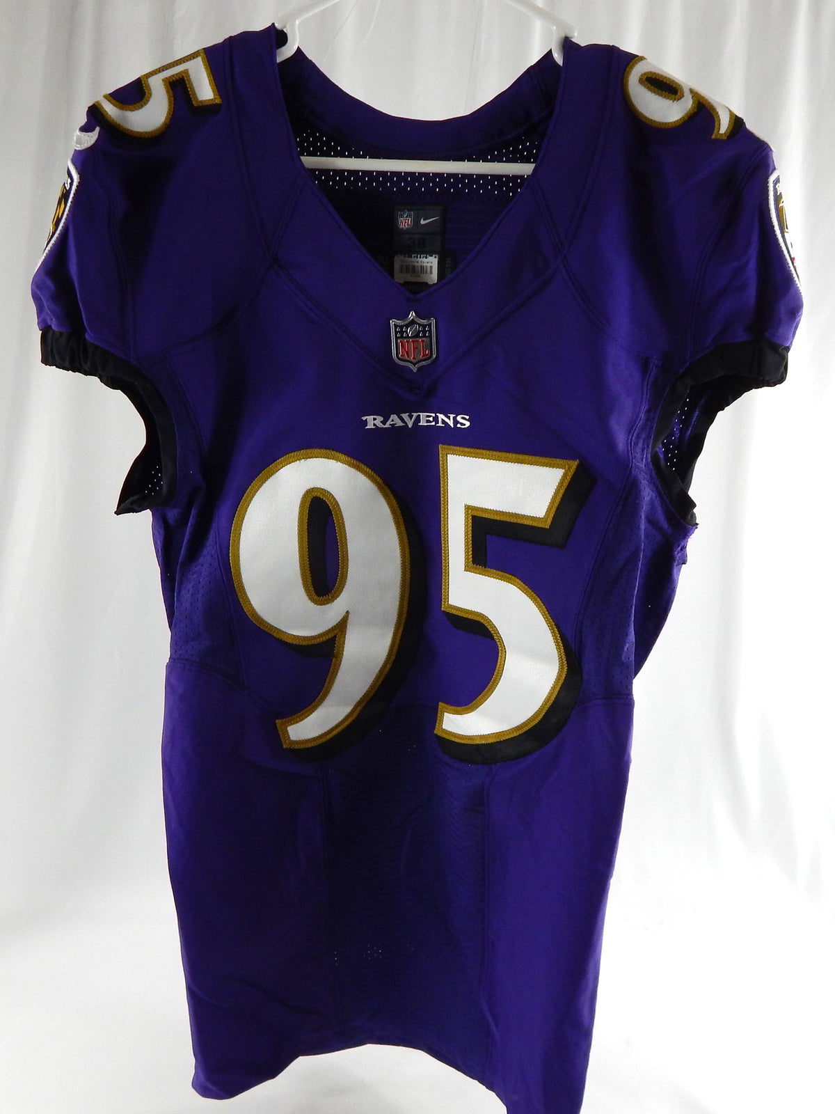 2020 Baltimore Ravens Derek Wolfe #95 Game Issued Purple Jersey 38 567