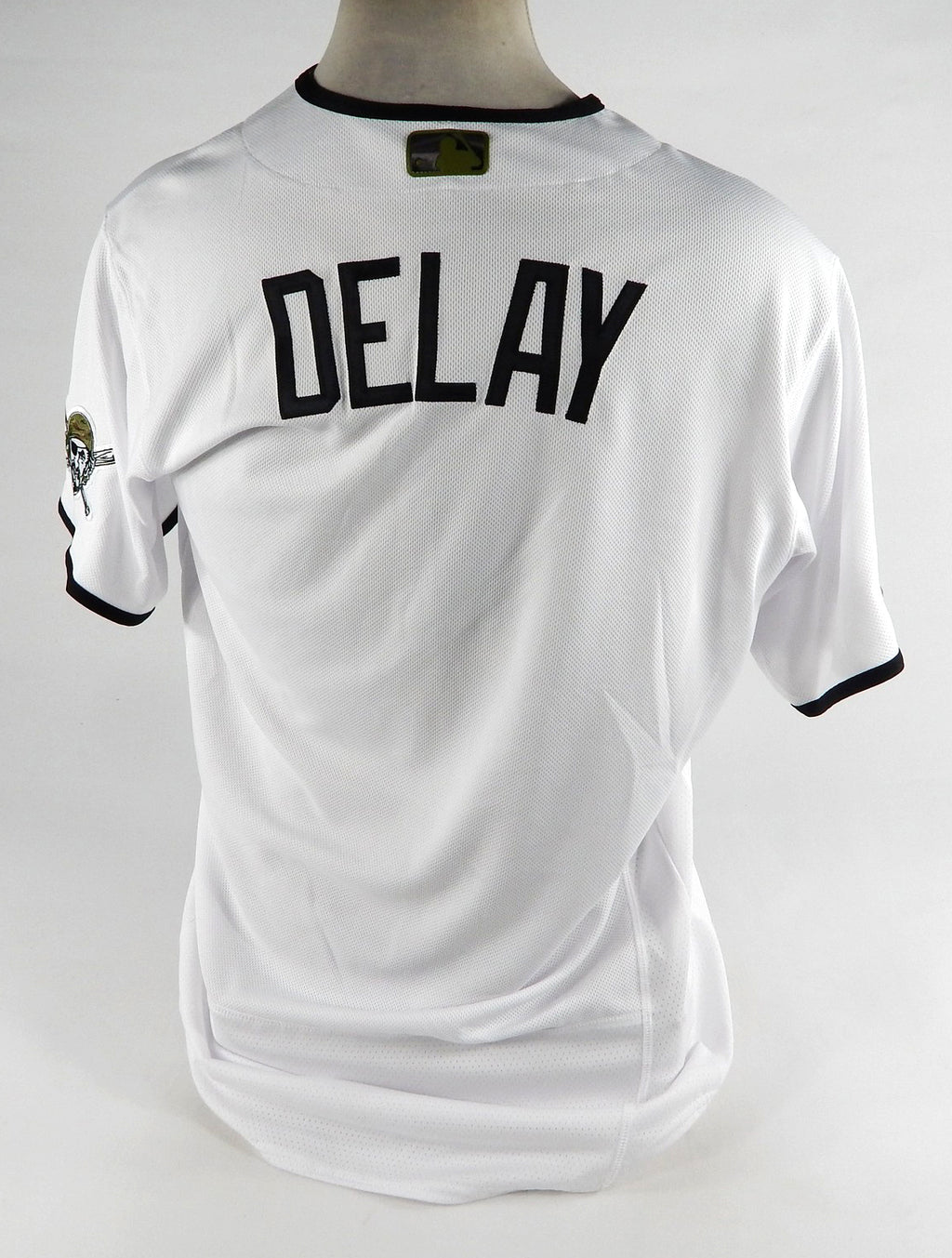 2020 Pittsburgh Pirates Jason Delay GameIssued White Jersey Memorial Day 46 4