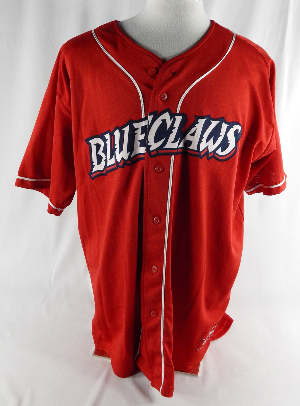 Lakewood BlueClaws #37 Game Used Red Jersey XXL 831