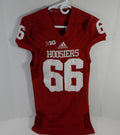 2013 Indiana Hoosiers #66 Game Used Red Jersey Nameplate Removed DP14077