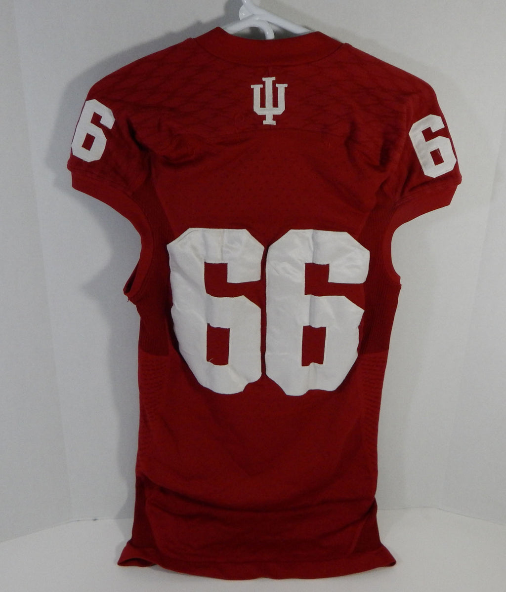 2013 Indiana Hoosiers #66 Game Used Red Jersey Nameplate Removed DP14077 Pic2