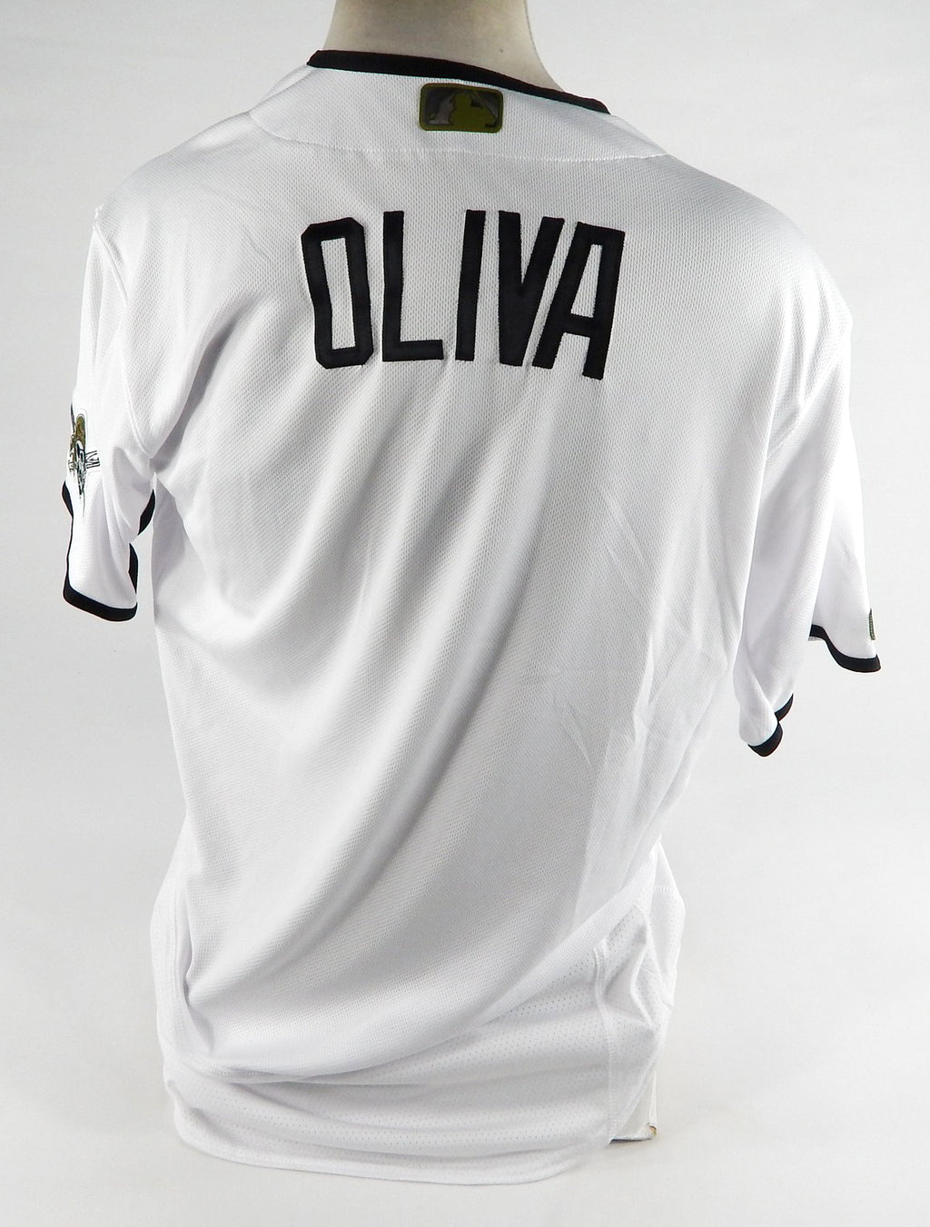 2021 Pittsburgh Pirates Jared Oliva Game Issued White Jersey Memorial Day 46 5
