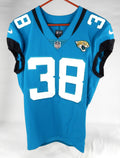 2020 Jacksonville Jaguars #38 Game Issued Blue Jersey Nameplate Removed 42 004