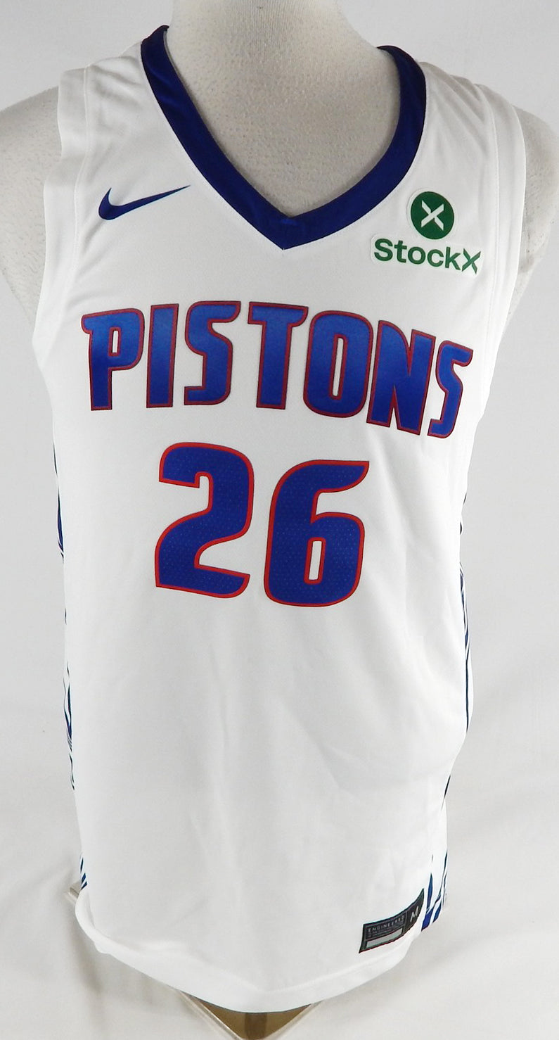 2024-25 Detroit Pistons Zakai Zeigler #26 Game Issued P Used White Jersey SL M 0