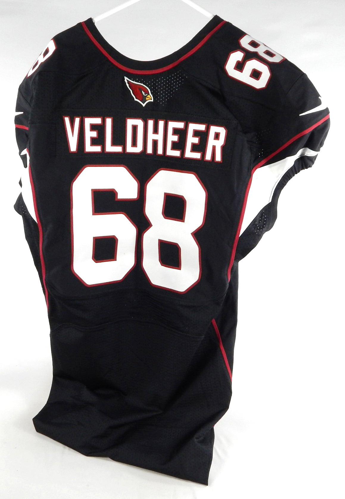 2016 Arizona Cardinals Jared Veldheer #68 Game Issued Black Jersey Color Rush 1 Pic2