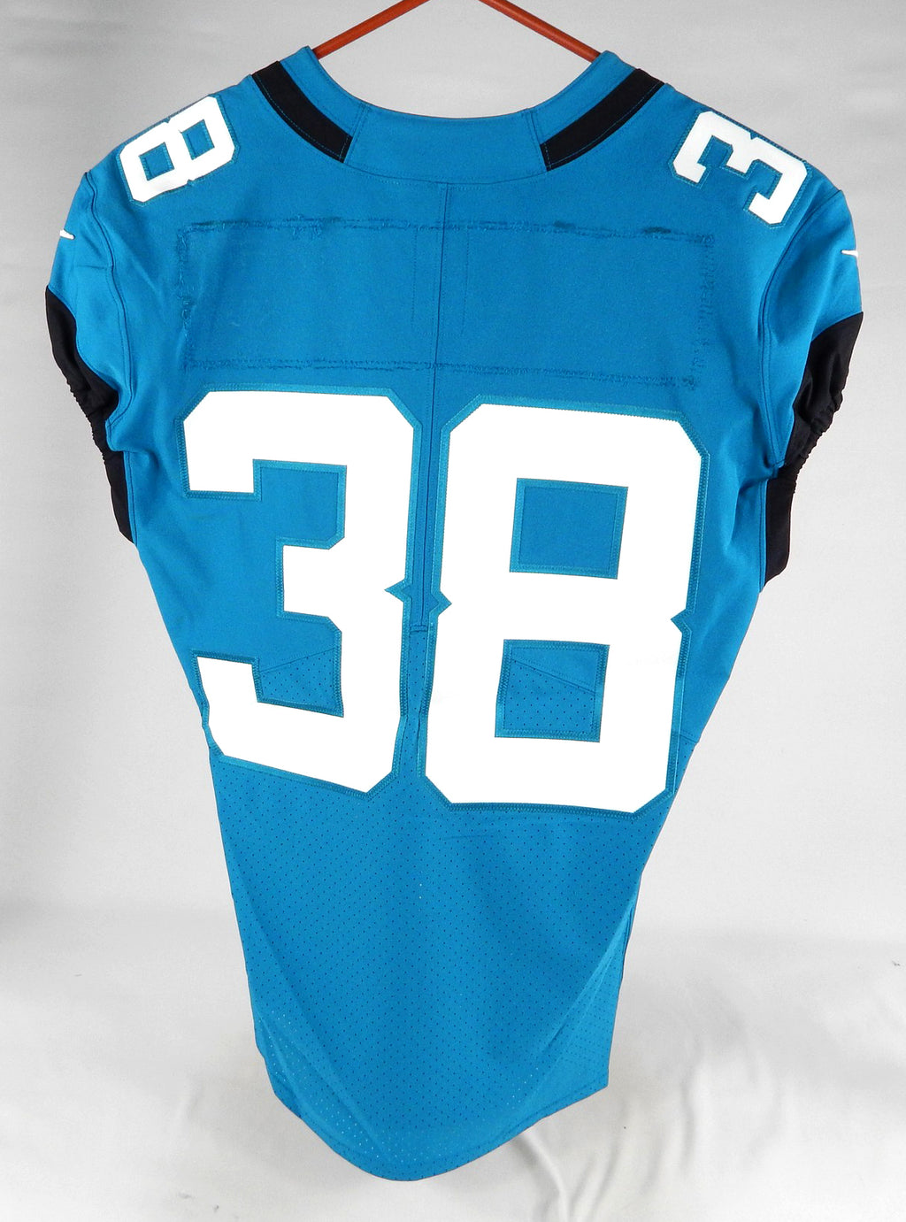 2020 Jacksonville Jaguars #38 Game Issued Blue Jersey Nameplate Removed 42 004 Pic2