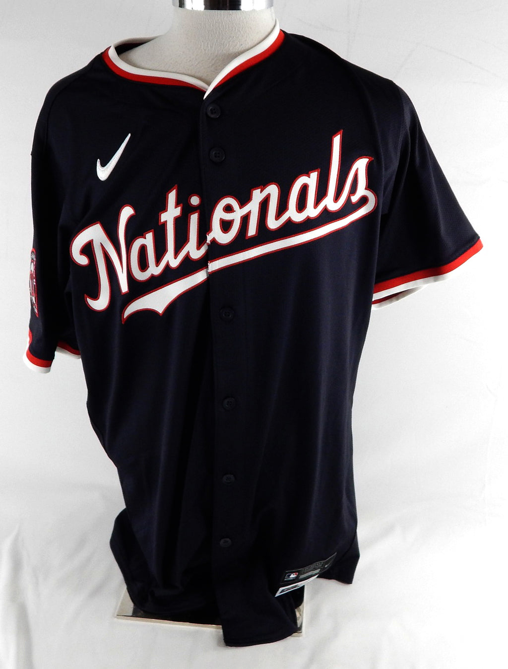 2025 Washington Nationals Colin Poche #41 Game Issued Navy Jersey 46 756