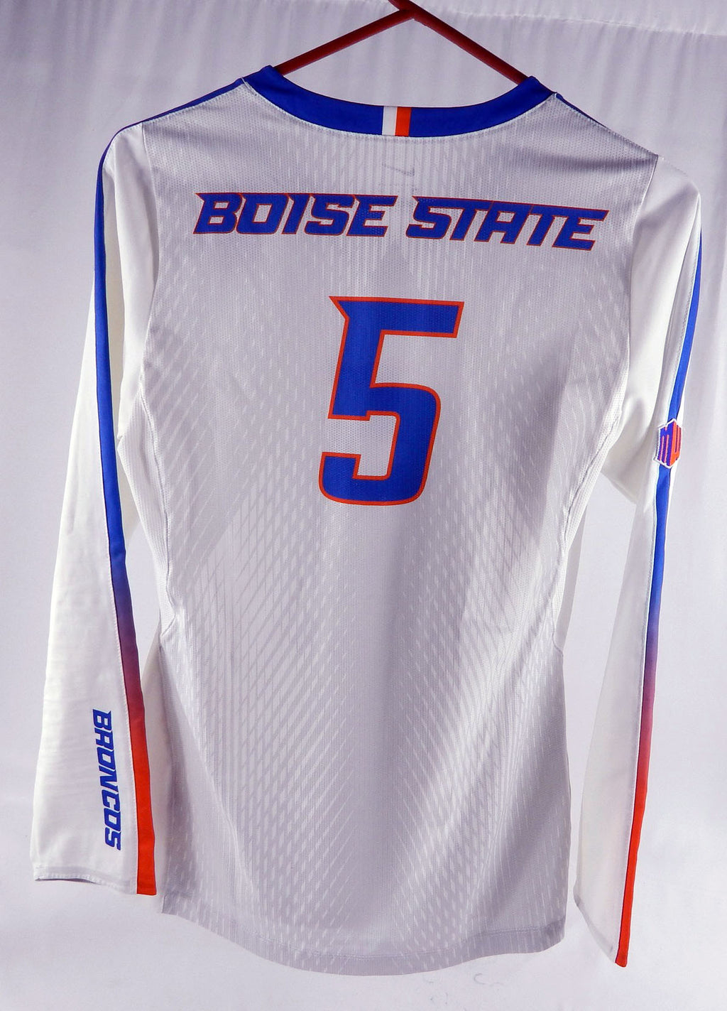 2018 Boise State Broncos #5 Game Used White Jersey Womens Soccer M 043 Pic2