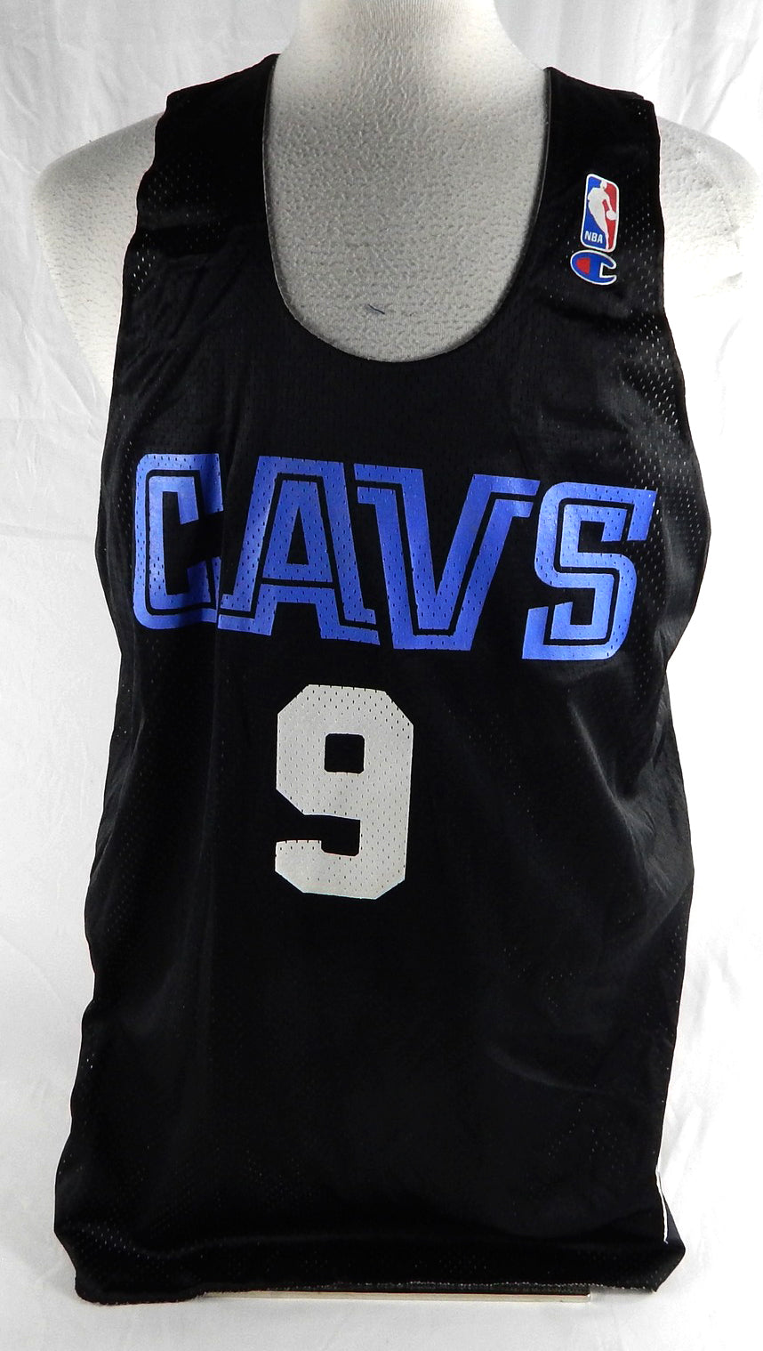 1990s Cleveland Cavaliers #9 Game Issued Black Practice Jersey XL 996