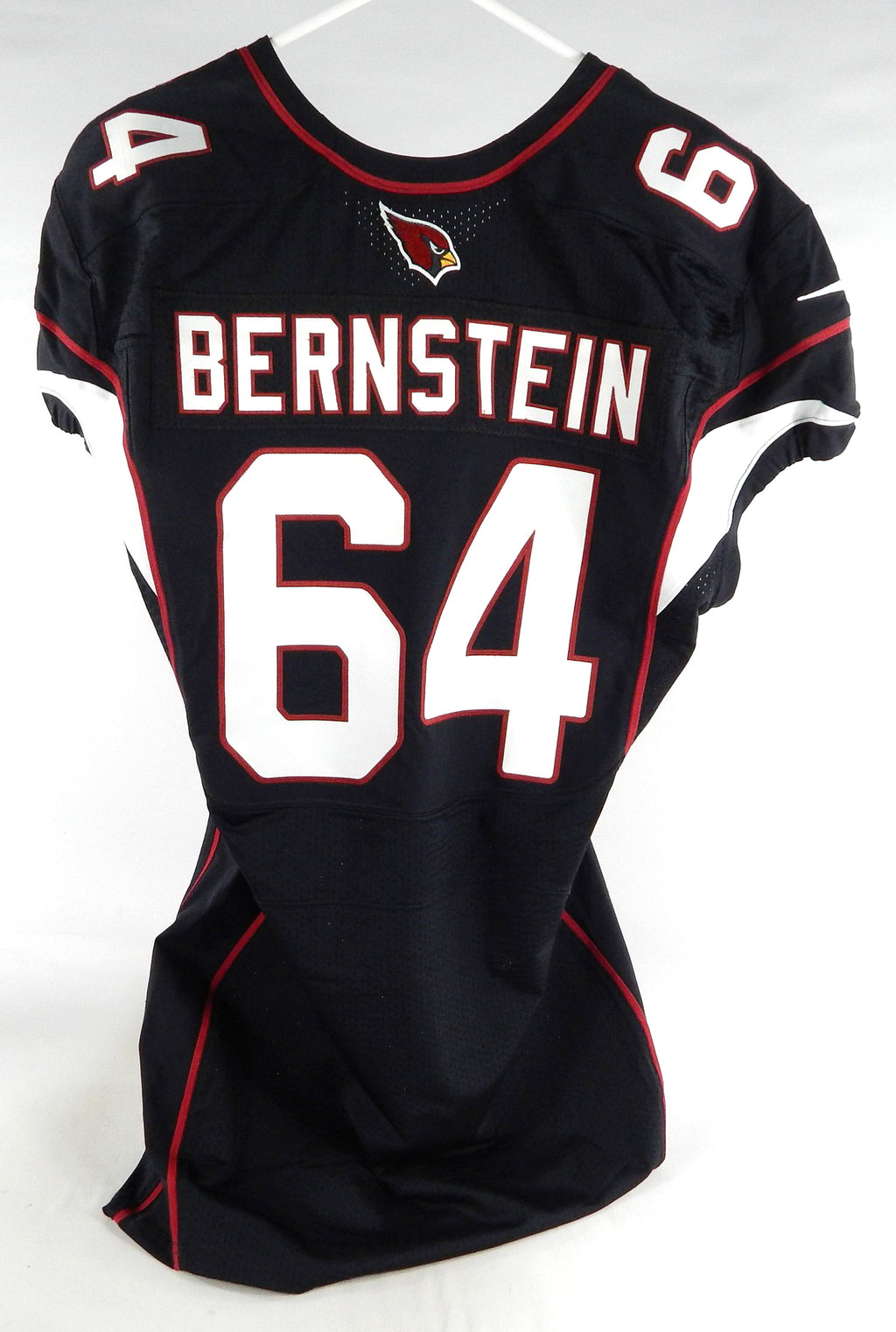 2016 Arizona Cardinals Jake Bernstein #64 Game Issued Black Jersey Color Rush Pic2