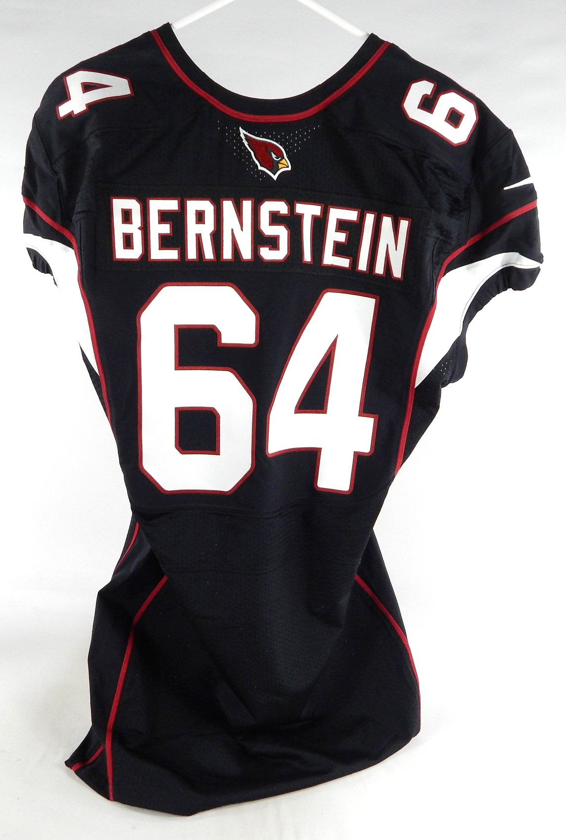 2016 Arizona Cardinals Jake Bernstein #64 Game Issued Black Jersey Color Rush Pic2