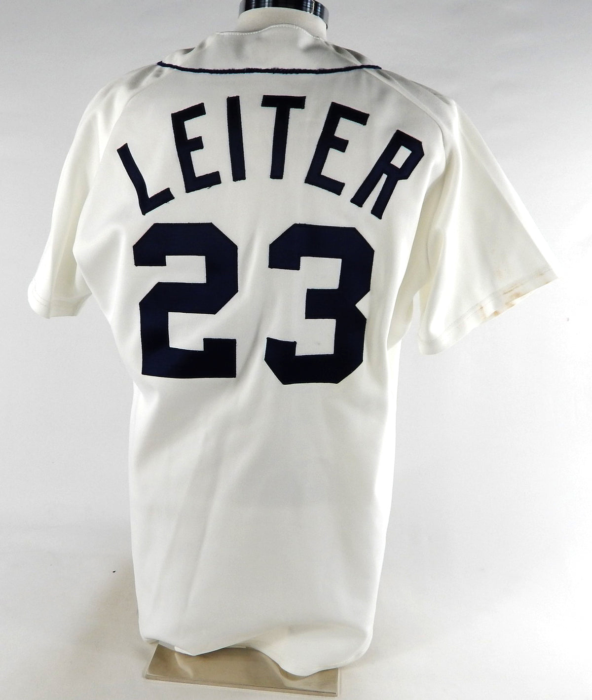 1991 Detroit Tigers Mark Leiter #23 Game Used White Jersey 46 773 Pic2