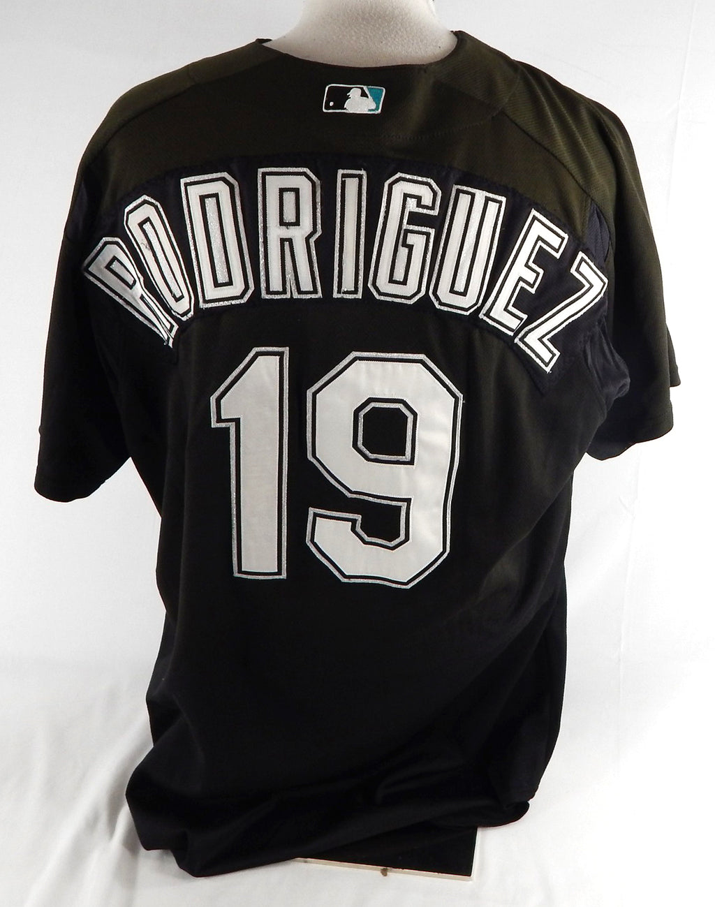2003-06 Florida Marlins Rodriguez #19 Game Used Black Jersey BP ST XL 763 Pic2