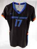 2019 Boise State Broncos #17 Game Used Black Jersey Womens Soccer S 046