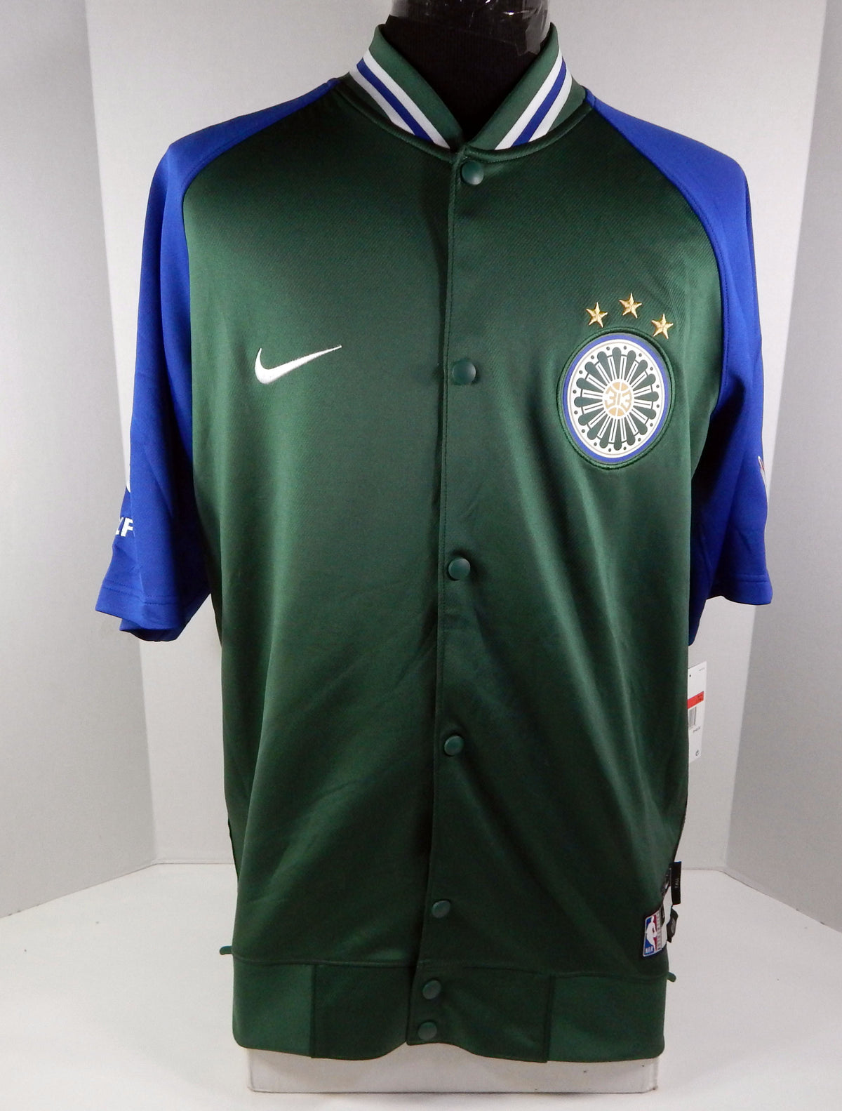 2022-23 Detroit Pistons Game Issued Green Jacket Nike DN5534-333 LT 28S