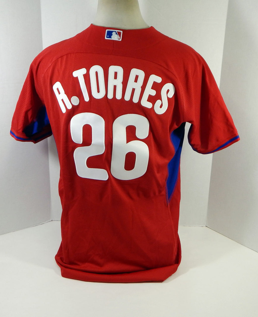 2014-15 Philadelphia Phillies R. Torres #26 Game Used Red Jersey ST BP 44 70