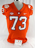 2017-22 Clemson Tigers #73 Game Issued Orange Jersey Football 46 751