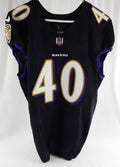 2023 Baltimore Ravens Malik Harrison #40 Game Issued Black Jersey 42 574