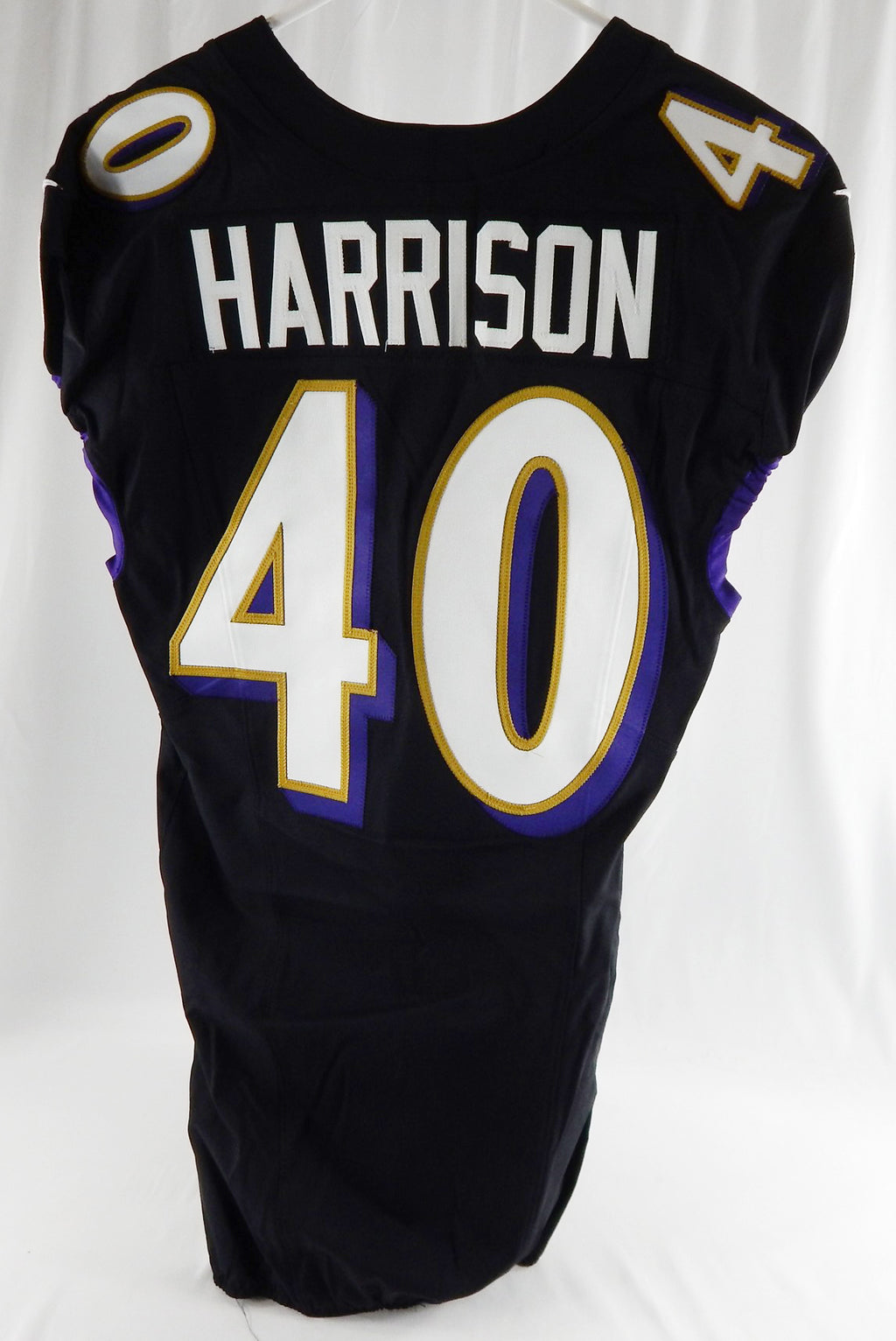 2023 Baltimore Ravens Malik Harrison #40 Game Issued Black Jersey 42 574 Pic2