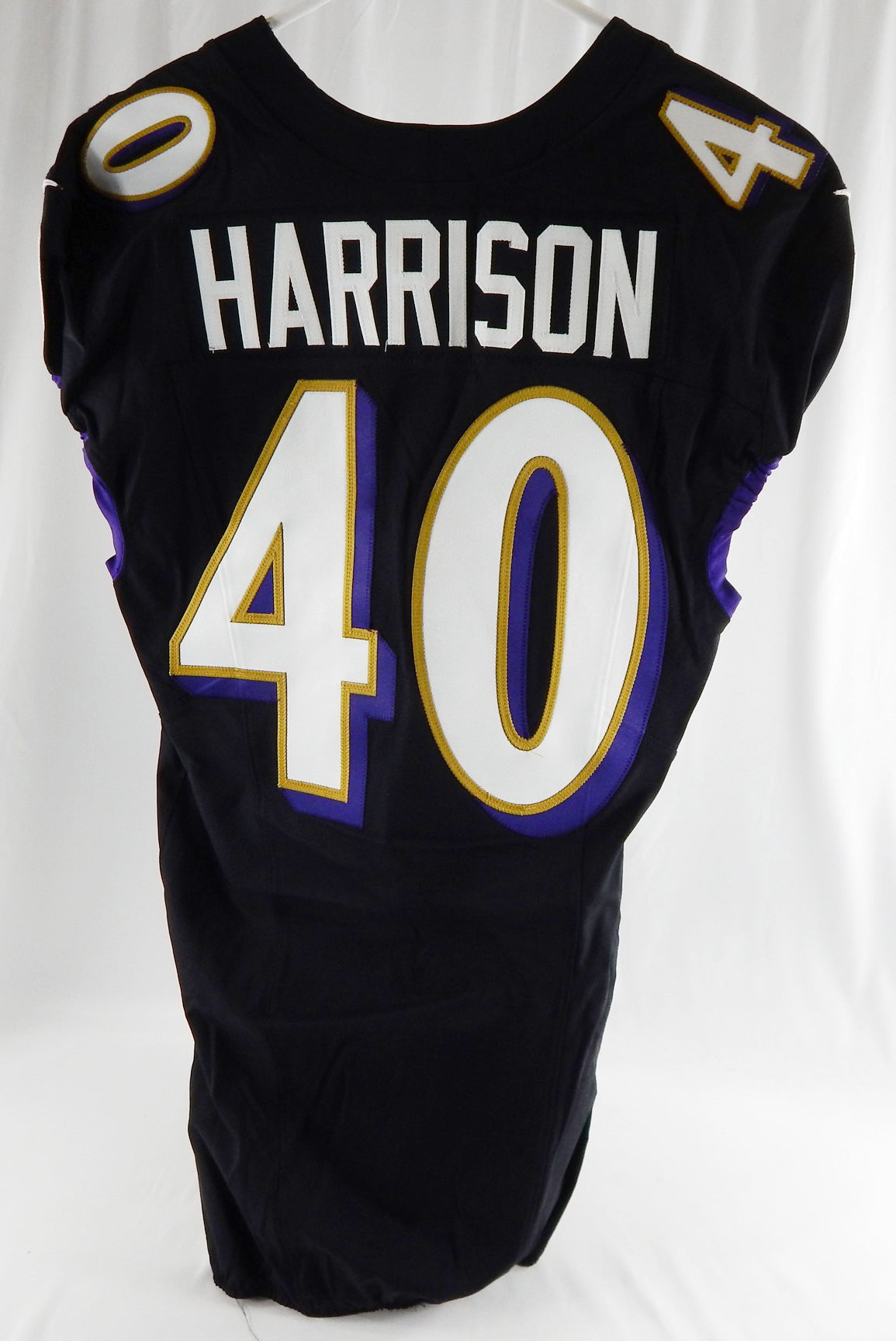 2023 Baltimore Ravens Malik Harrison #40 Game Issued Black Jersey 42 574 Pic2