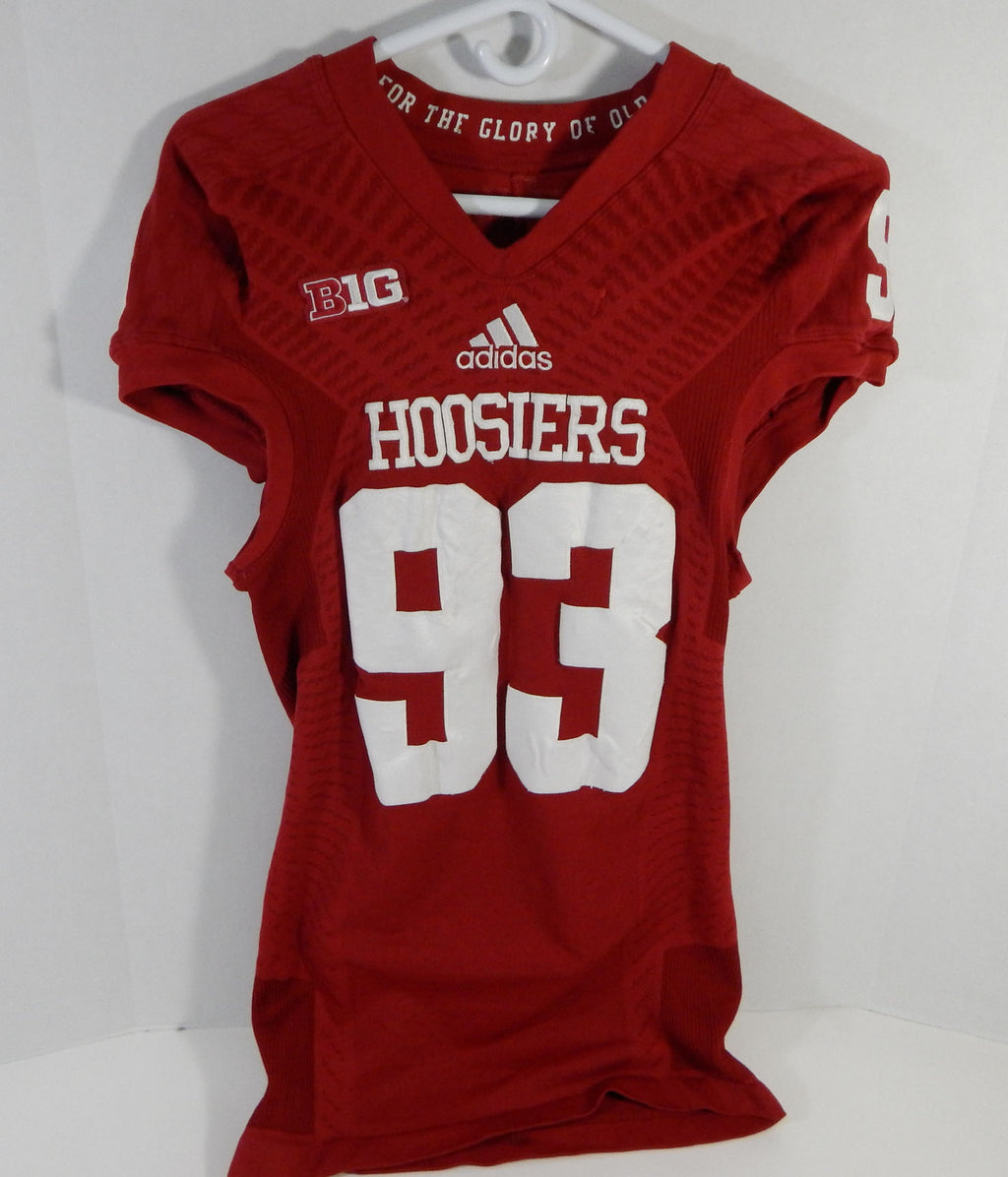 Indiana Hoosiers #93 Game Used Red Jersey Nameplate Removed L DP14083