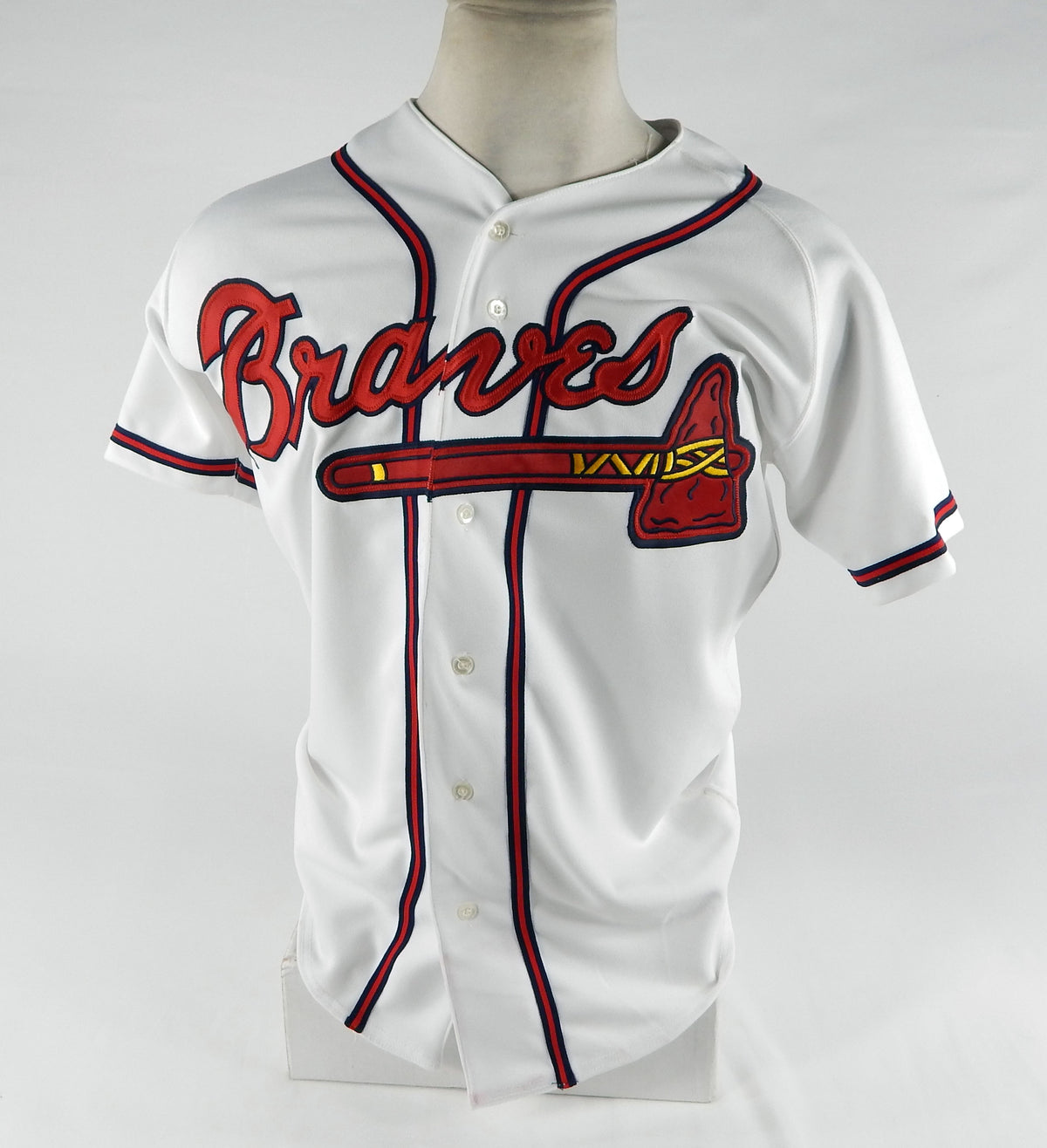 1990s Atlanta Braves Blank # Authentic White Jersey 40 DP70399