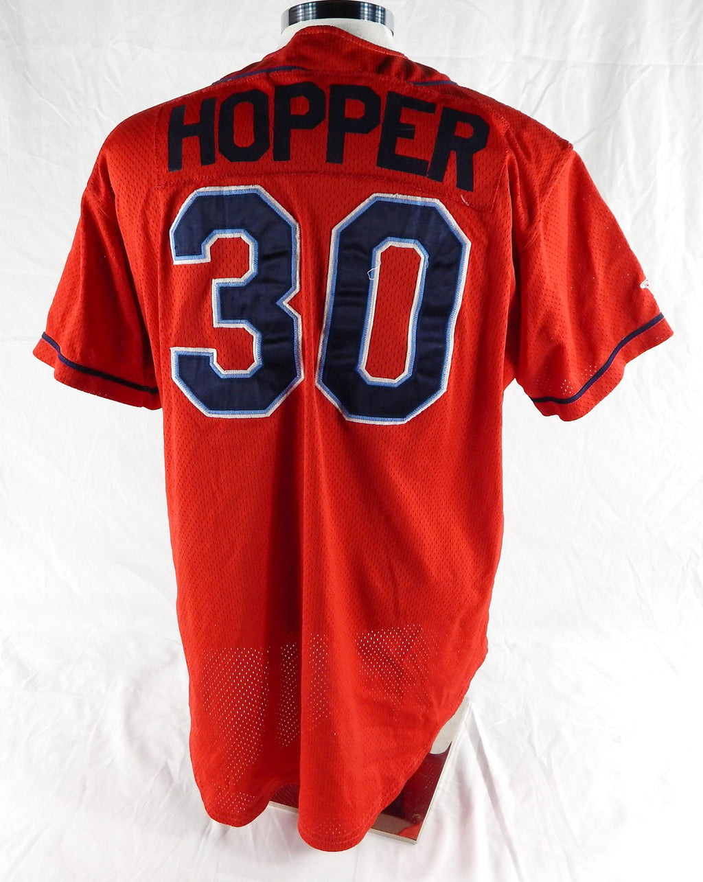 2003 Lakewood BlueClaws Matt Hopper #30 Game Used Red Jersey 48 840 Pic2