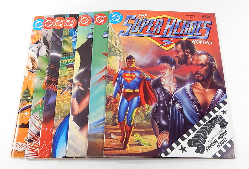 Superheroes Monthly Vol 1 #7-12 & Vol 2 #3 Magazine Lot DC Comics 1981 Superman