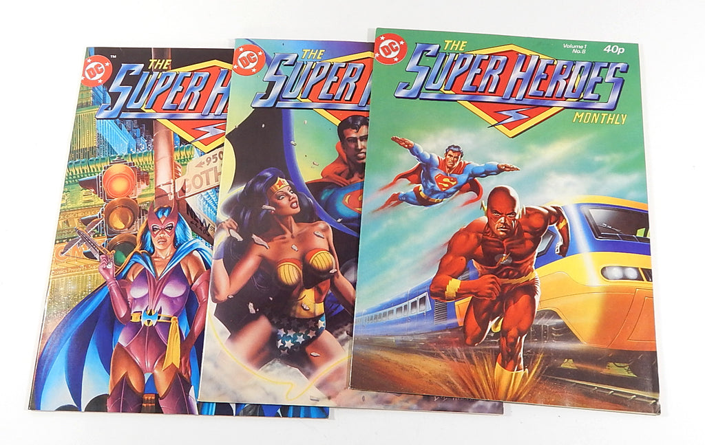 Superheroes Monthly Vol 1 #7-12 & Vol 2 #3 Magazine Lot DC Comics 1981 Superman Pic2