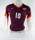 Virginia Tech Hokies #10 Game Used Orange Volleyball Jersey M DP70496