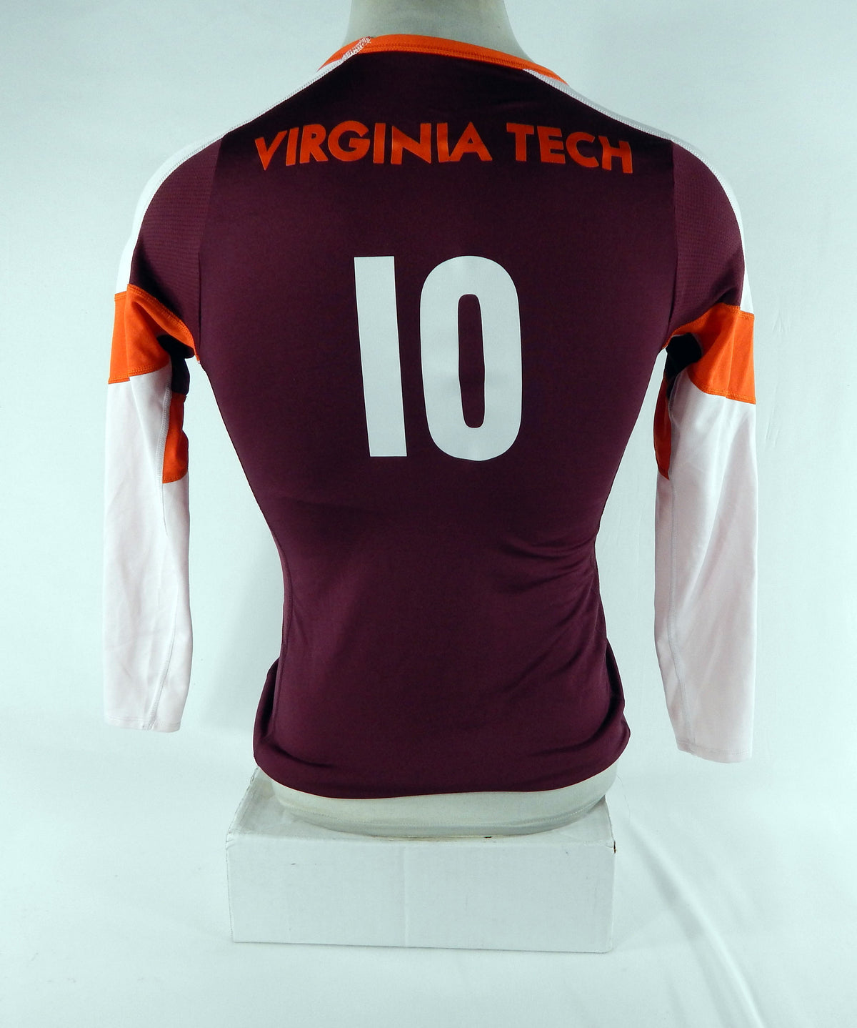 Virginia Tech Hokies #10 Game Used Orange Volleyball Jersey M DP70496 Pic2