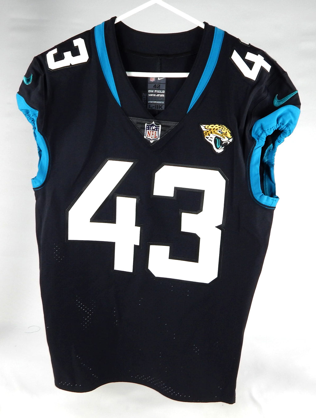 2020 Jacksonville Jaguars #43 Game Issued Black Jersey Np Rem 42 DP75013