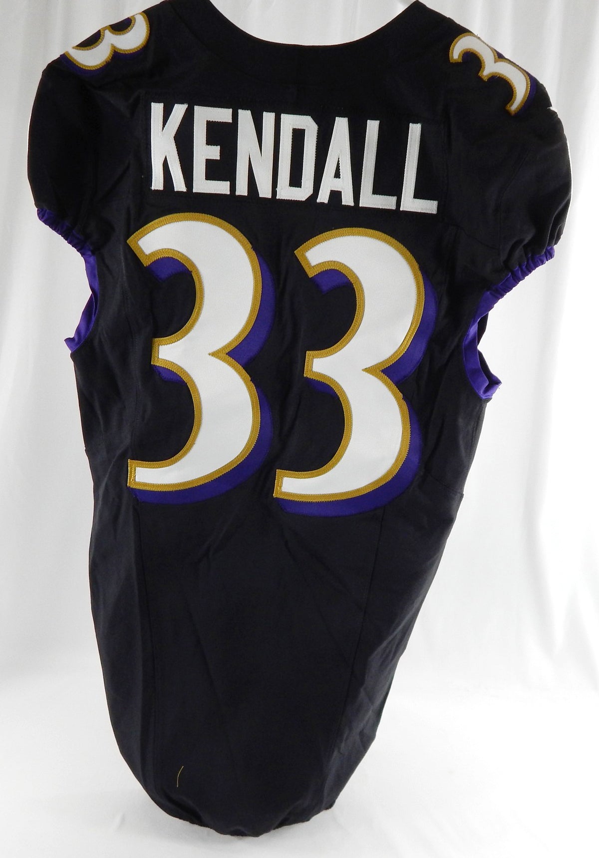 2023 Baltimore Ravens Anthony Kendall #33 Game Issued Black Jersey 38 577 Pic2