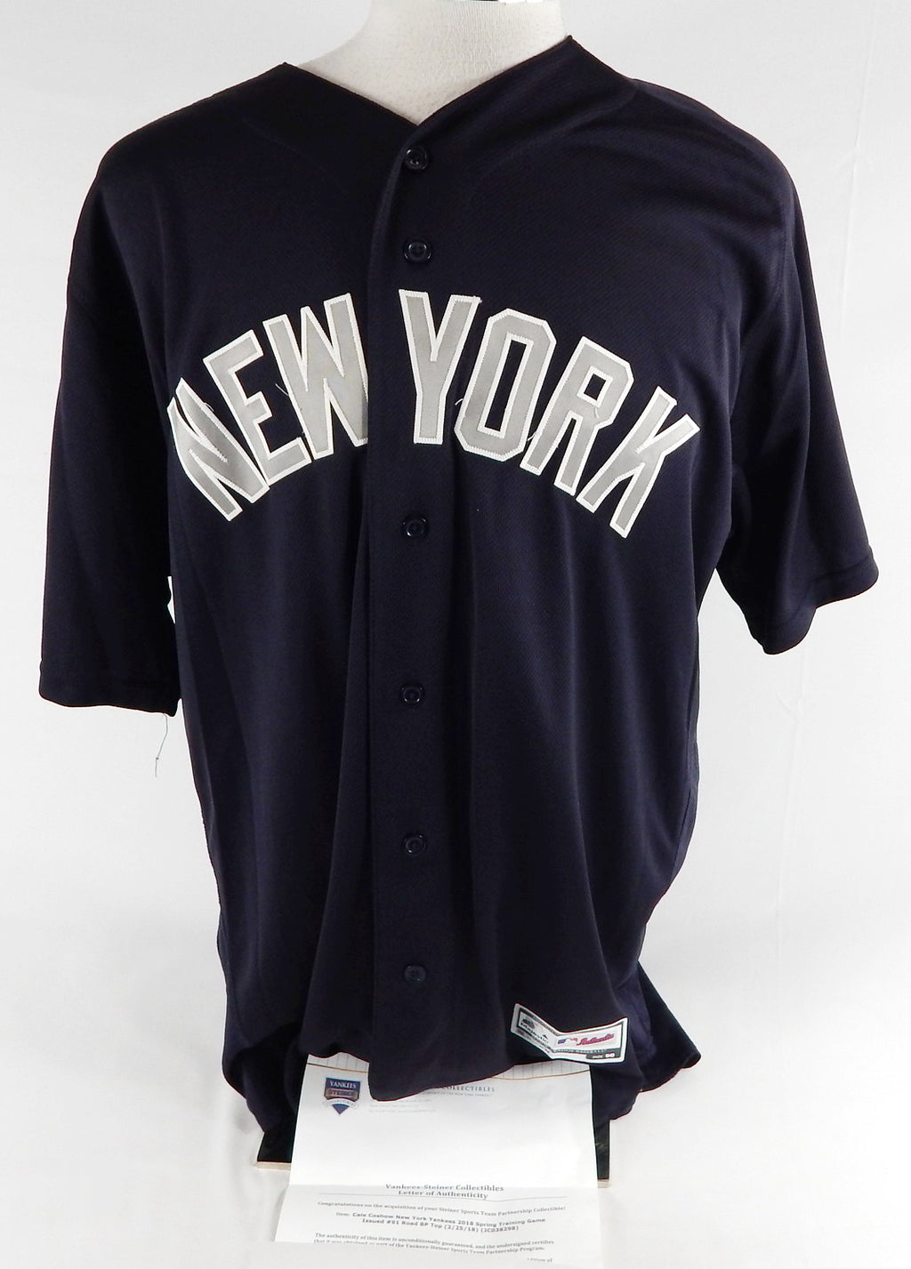 2016 New York Yankees Cale Coshow #91 Game Used Navy Jersey ST P 50 639