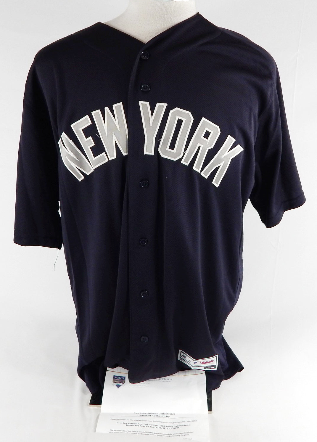2016 New York Yankees Cale Coshow #91 Game Used Navy Jersey ST P 50 639