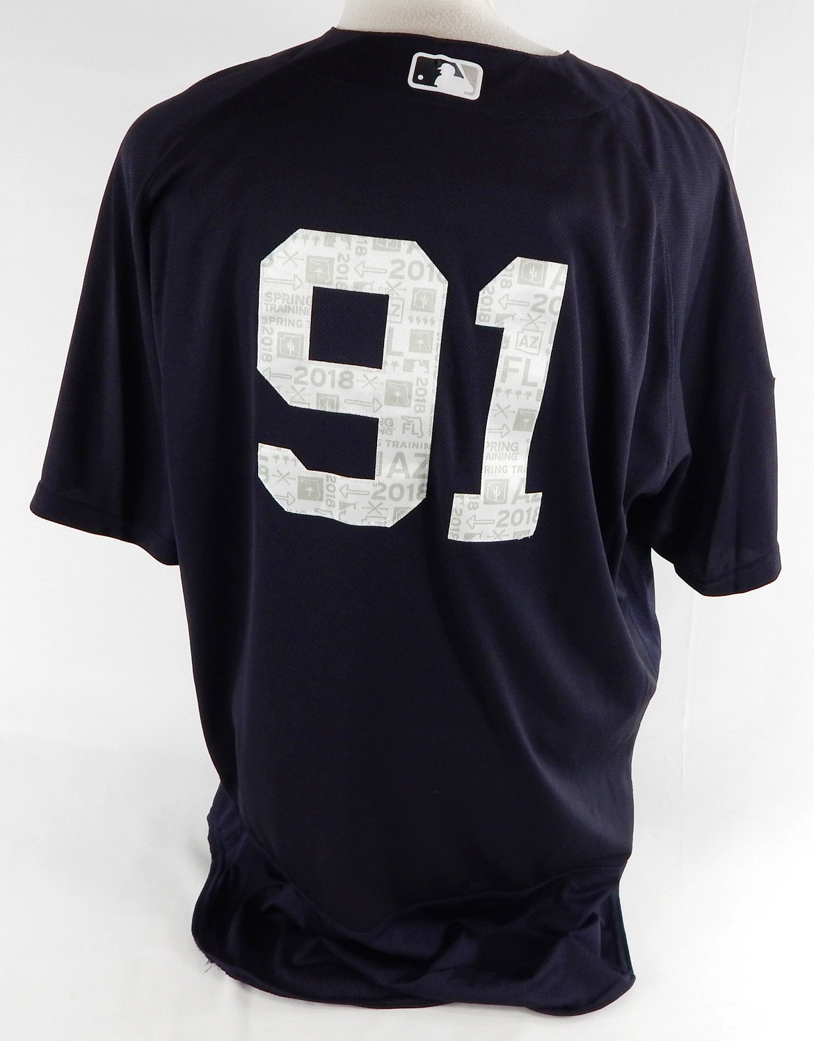 2016 New York Yankees Cale Coshow #91 Game Used Navy Jersey ST P 50 639 Pic2