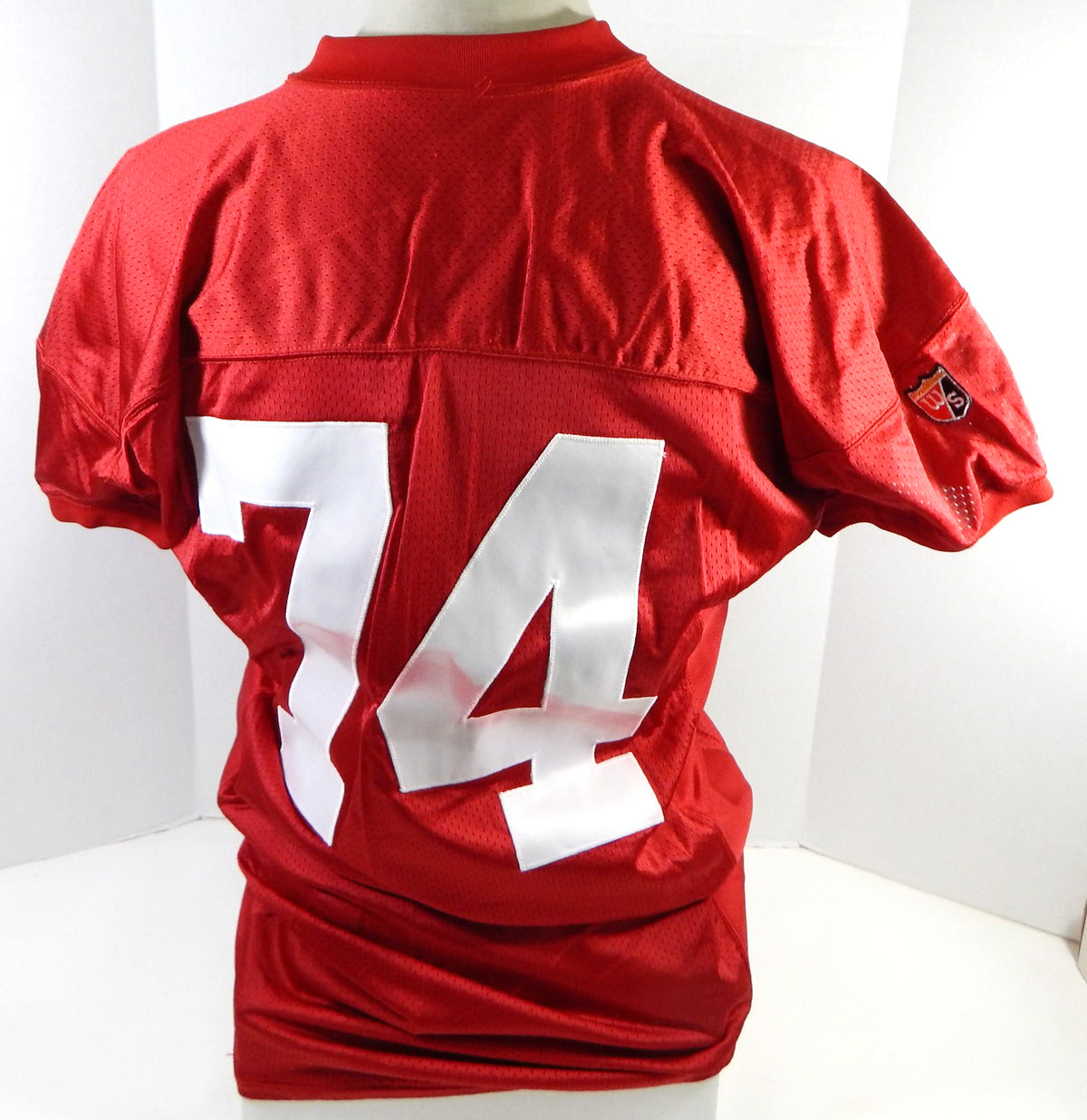 1995 San Francisco 49ers Steve Wallace #74 Game Issued Red Jersey 52 DP26906 Pic2