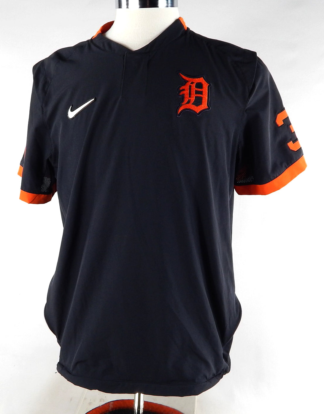 2020 Detroit Tigers Austin Romine #7 Game Used Navy BP Top Shirt Kaline 6 P 2