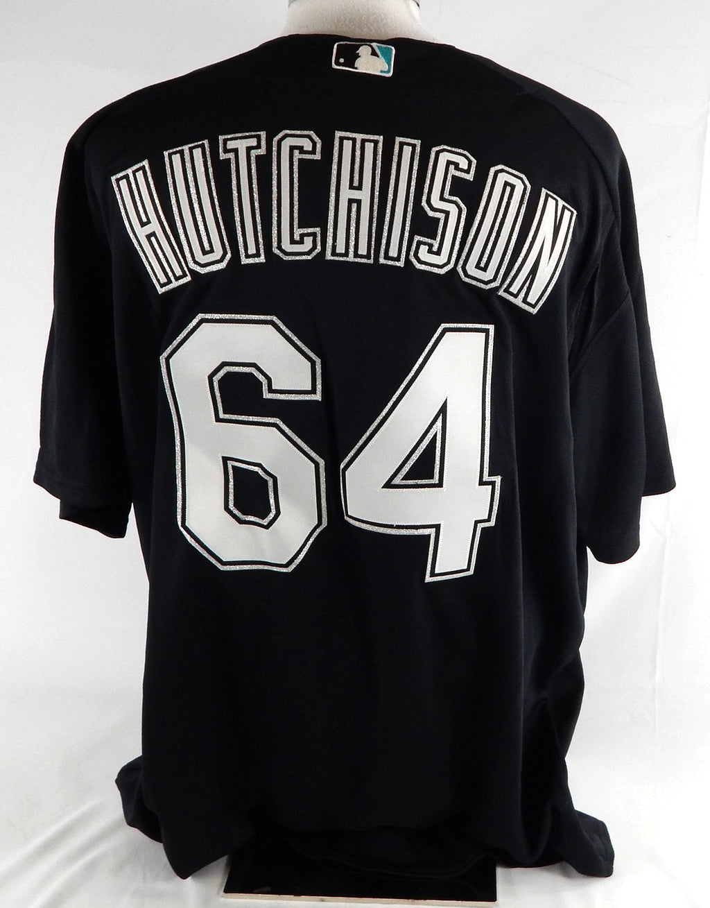 2003-06 Florida Marlins Hutchison #64 Game Issued Black Jersey BP ST XXL 772 Pic2