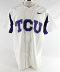 2017 Texas Christian TCU Horned Frogs Blank Game Issued White Jersey Baseball 3