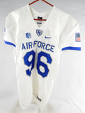 2015 Air Force Falcons #96 Game Used White Jersey Name Plate Removed M 859