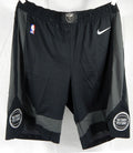 2018-19 Detroit Pistons Game Issued Black Shorts Motor City Ed Nike 010 42+2 9S