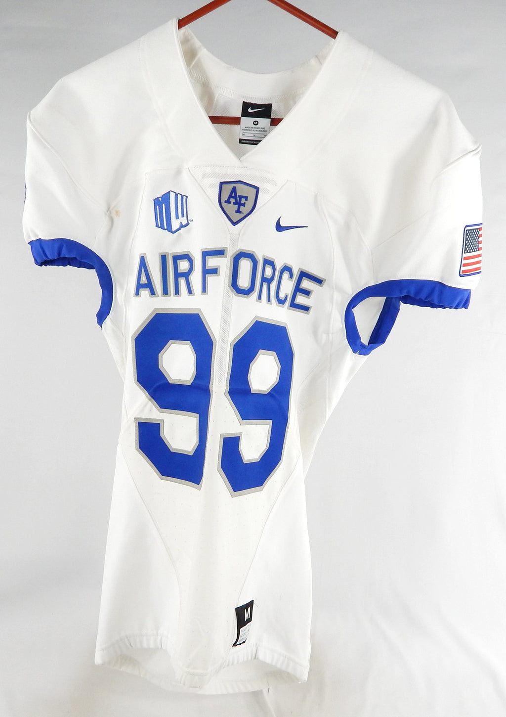 2018 Air Force Falcons #99 Game Used White Jersey NP Rem M 860