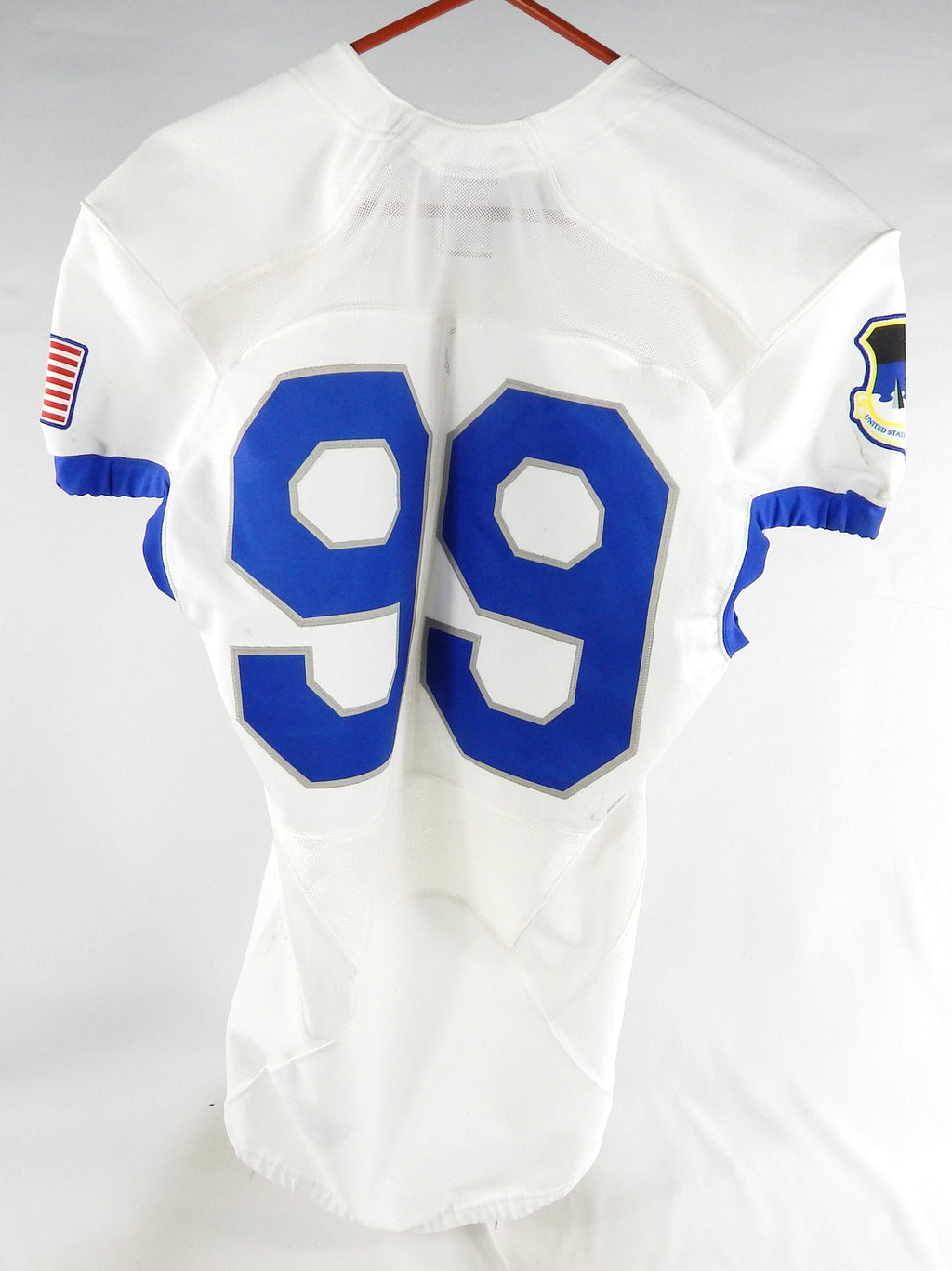 2018 Air Force Falcons #99 Game Used White Jersey NP Rem M 860 Pic2