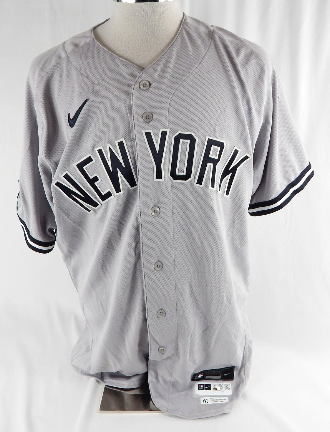 2022 New York Yankees Nestor Cortes #65 Game Issued Grey Jersey Starr Patch 010
