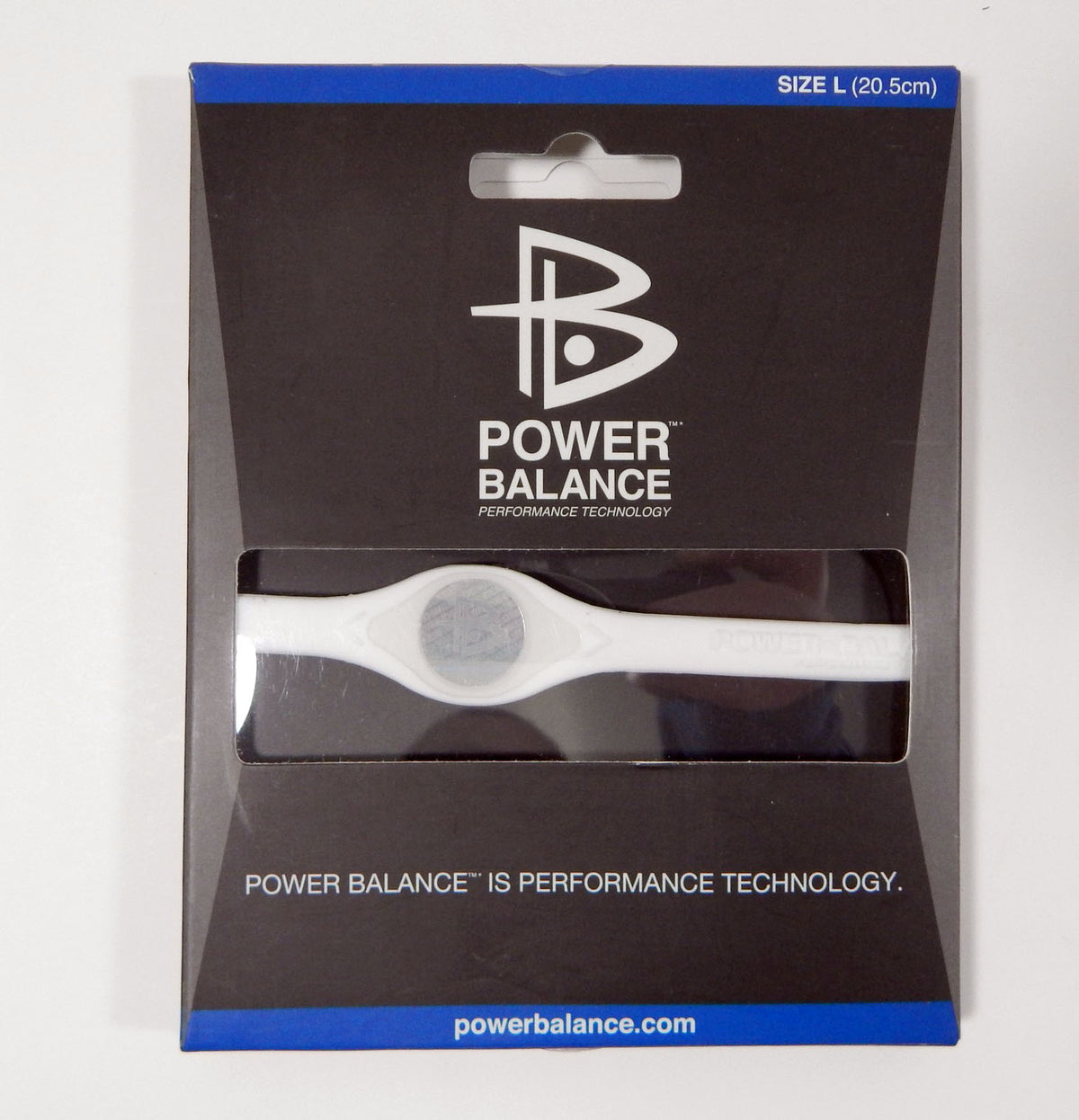 NBA Basketball Power Balance White Wrist Band Size Large 20.5 CM
