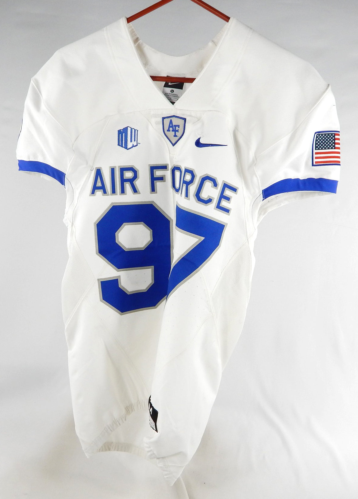 2016 Air Force Falcons #97 Game Used White Jersey NP Rem M 861
