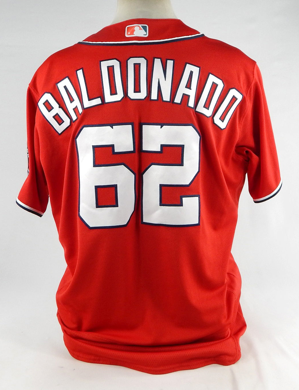 2021 Washington Nationals Alberto Baldonado #62 Game Issued Red Jersey 50 189 Pic2