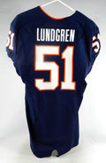 2010-12 Virginia Cavaliers Collin Lundgren #51 Game Used Navy Jersey 44 049