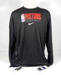 2019-20 Detroit Pistons Team Issued Black Training Long Sleeve Shirt 3XLT 85S